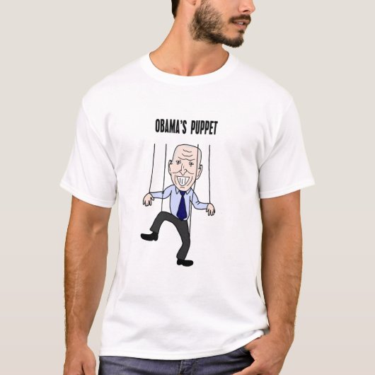 Funny Obamas Puppet-Cartoon T-Shirt (Vorderseite)