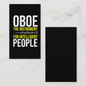 Funny Oboe Player Intelligent Musician Spaß Visitenkarte (Vorne/Hinten)