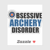 Funny Obsessive Archery Disease Aufkleber (Blatt)