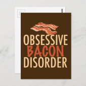 Funny Obsessive Bacon Disease Postkarte (Vorne/Hinten)