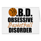 Funny Obsessive Basketball Disease Card (Vorderseite (Horizontal))