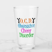 Funny Obsessive Cheer Disease Glas (Vorderseite)