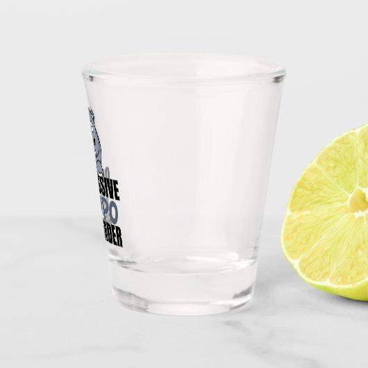 Funny Obsessive Hippo-Störung Schnapsglas (Rechts)