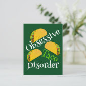 Funny Obsessive Taco-Störung Postkarte (Stehend Vorderseite)