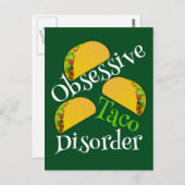 Funny Obsessive Taco-Störung Postkarte (Vorne/Hinten)