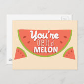 Funny Obstpun Sie sind eins in einer Million (Melo Postkarte (Vorne/Hinten)