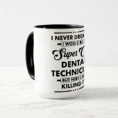 Funny Occupation/Profession Super Cool Technician Tasse (Vorderseite Links)