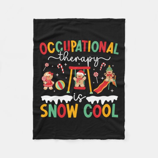 Funny Occupational Therapy Weihnachten Beruf Fleecedecke (Vorderseite)