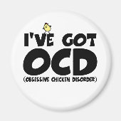 Funny OCD Huhn Magnet (Vorne)