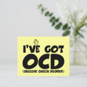 Funny OCD Huhn Postkarte (Stehend Vorderseite)