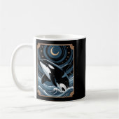 Funny Ocean Orca Whale springen auf einem Tarot Ca Kaffeetasse (Links)