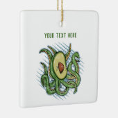 Funny Octopus Avocado Keramikornament (Rechts)