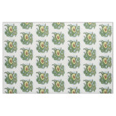 Funny Octopus Avocado Stoff (Fat Quarter (45,7 x 55,9 cm))