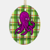 Funny Octopus Bagpipe Illustration Keramikornament (Rechts)