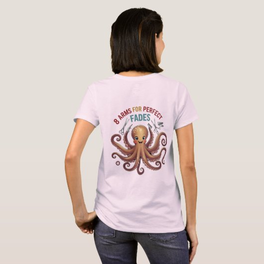 Funny Octopus Barber Shirt - Multi-Tool Haarstyli (Schwarz voll)