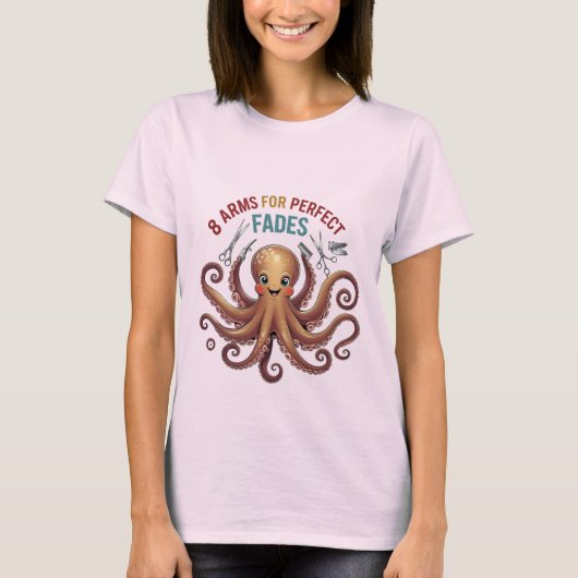 Funny Octopus Barber Shirt - Multi-Tool Haarstyli (Vorderseite)