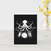 Funny Octopus Drummer Drums Drumming Music Lover Karte (Gelbe Blume)