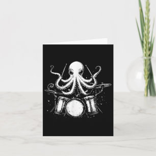 Funny Octopus Drummer Drums Drumming Music Lover Karte