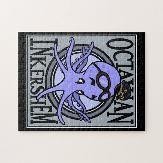 FUNNY OCTOPUS PILOT ILLUSTRATION VERTIKALE PUZZLE (Horizontal)
