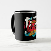 Funny Octopus Sushi Koch Design Tasse (Vorderseite Links)
