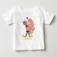 Funny octopus umarmt Taucher Cartoon Spaß