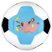 Funny octopus umarmt Taucher Cartoon Spaß Fußball (Gedreht)