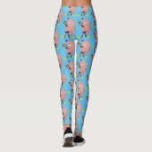 Funny octopus umarmt Taucher Cartoon Spaß Leggings (Rückseite)