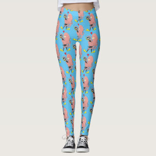 Funny octopus umarmt Taucher Cartoon Spaß Leggings