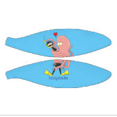 Funny octopus umarmt Taucher Cartoon Spaß Mini Basketball (Panele)