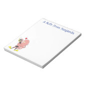 Funny octopus umarmt Taucher Cartoon Spaß  Notizblock (Rotiert)