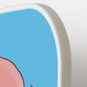 Funny octopus umarmt Taucher Cartoon Spaß Pickleball Schläger (Linke Seite)