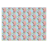 Funny octopus umarmt Taucher Cartoon Spaß Tischdecke (Vorderseite (Horizontal))