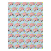 Funny octopus umarmt Taucher Cartoon Spaß Tischdecke (Vorderseite)