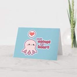 Funny Octopus Valentine Feiertagskarte