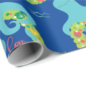 Funny Octopus Weihnachten Geschenkpapier (Rolleneckpunkt)