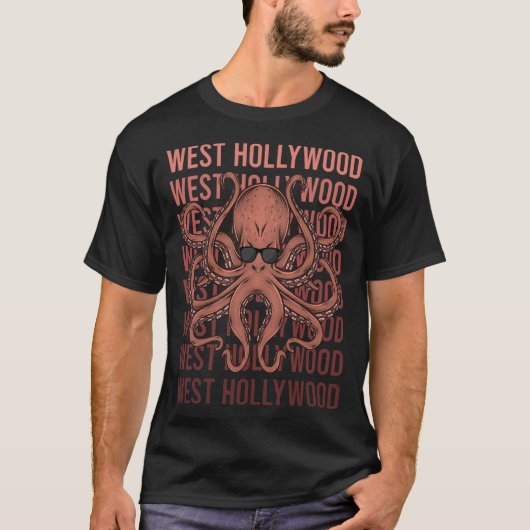 Funny Octopus West Hollywood T-Shirt (Vorderseite)