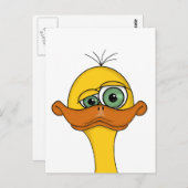 Funny Odd Duck Cartoon Postkarte (Vorne/Hinten)