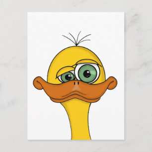 Funny Odd Duck Cartoon Postkarte