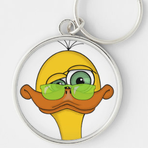 Funny Odd Duck Cartoon Schlüsselanhänger