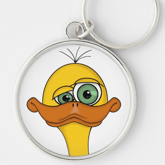 Funny Odd Duck Cartoon Schlüsselanhänger (Vorne)