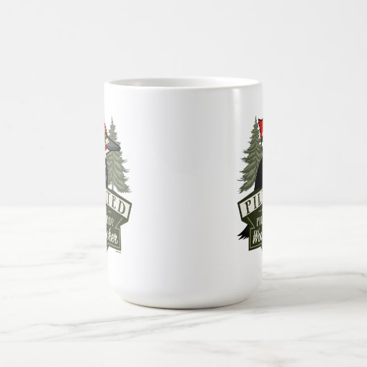 Funny oder ist es Pileated Woodpecker Pronunciatio Kaffeetasse (Mittel)