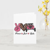 Funny Off Road Side by Side Utv Peace Liebe Ride S Karte (Gelbe Blume)