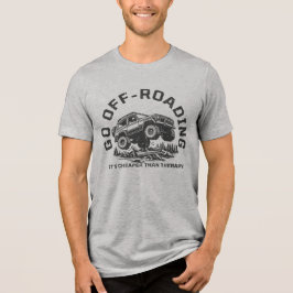 Funny Off-Roading Zitat billiger als Therapie Tri-Blend Shirt