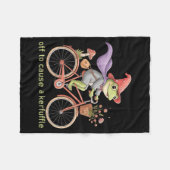 Funny Off To Cause A Kerfuffle Whimsical Wizard Fr Fleecedecke (Vorderseite (Horizontal))