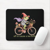 Funny Off To Cause A Kerfuffle Whimsical Wizard Fr Mousepad (Mit Mouse)