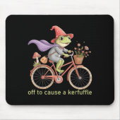 Funny Off To Cause A Kerfuffle Whimsical Wizard Fr Mousepad (Vorne)