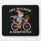 Funny Off To Cause A Kerfuffle Whimsical Wizard Fr Mousepad (Vorne)