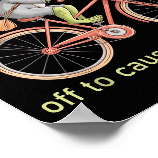 Funny Off To Cause A Kerfuffle Whimsical Wizard Fr Poster (Ecke)