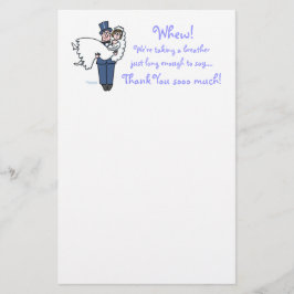 Funny Offbeat Wedding Newlyweds Danke Stationery Briefpapier