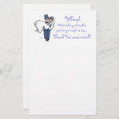 Funny Offbeat Wedding Newlyweds Danke Stationery Briefpapier (Vorne/Hinten)